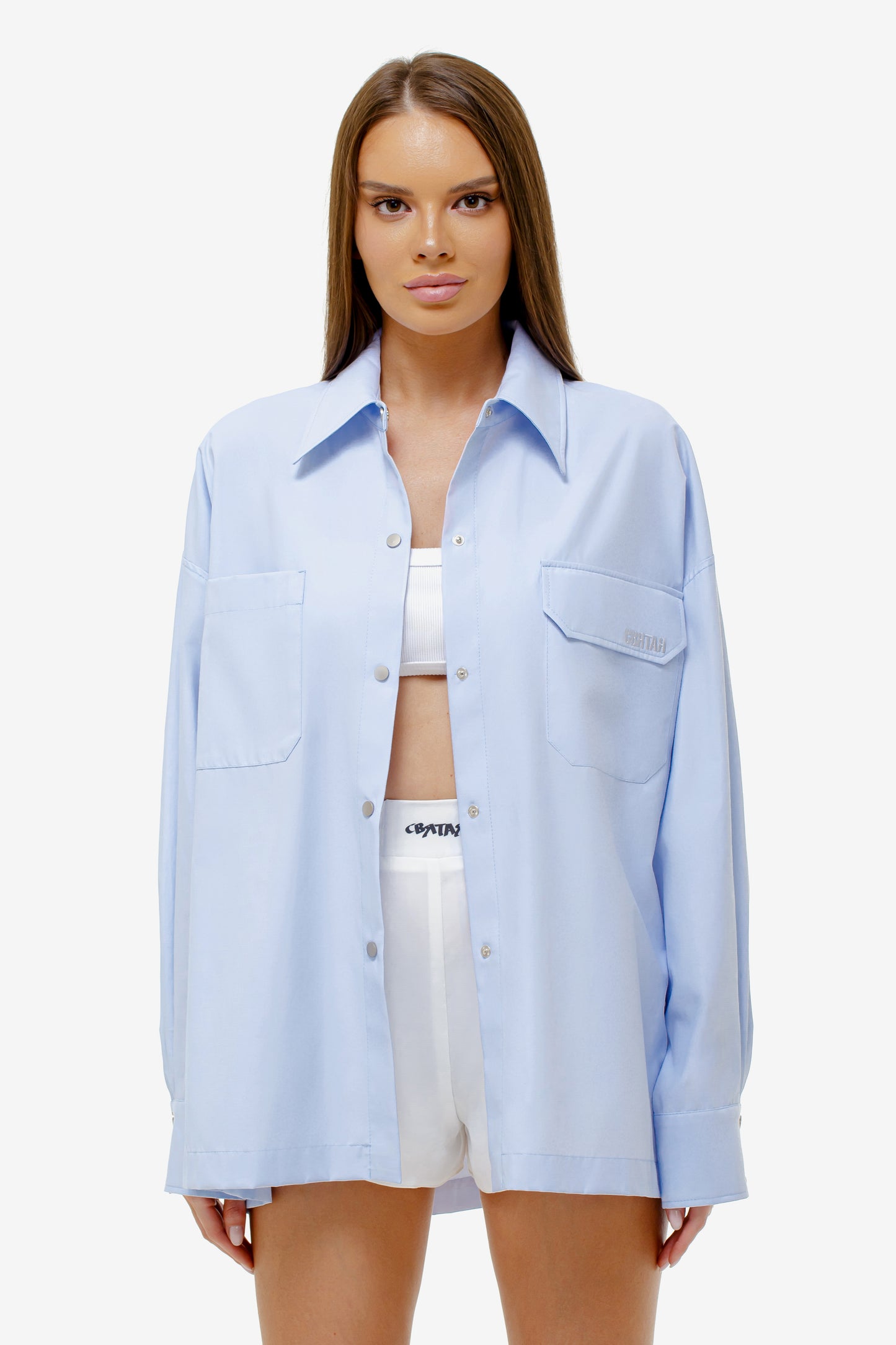Oversize Hemd, Blau