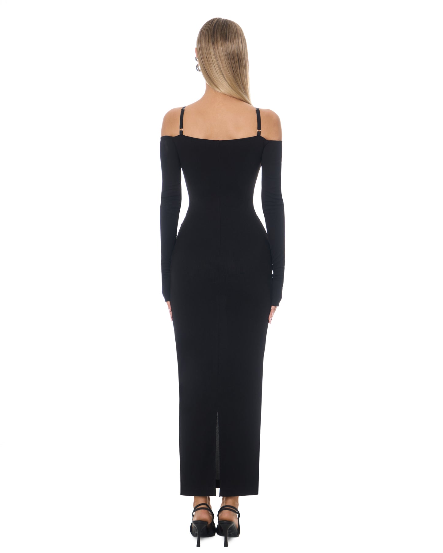 Midikleid mit Akzentringen