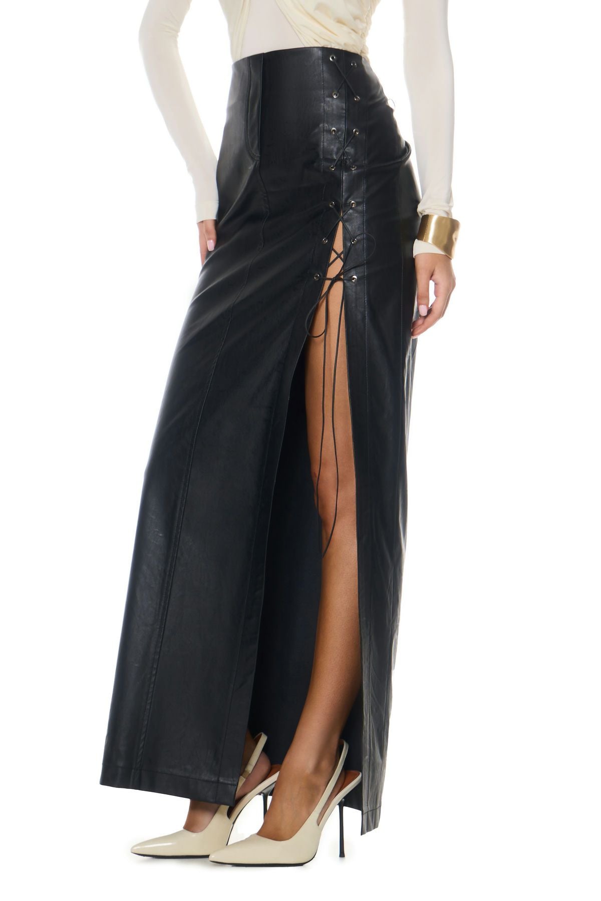 Maxirock mit Schnürung