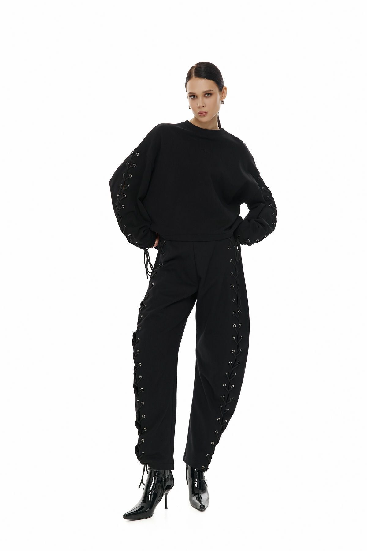 Sweatshirt mit Schnürung