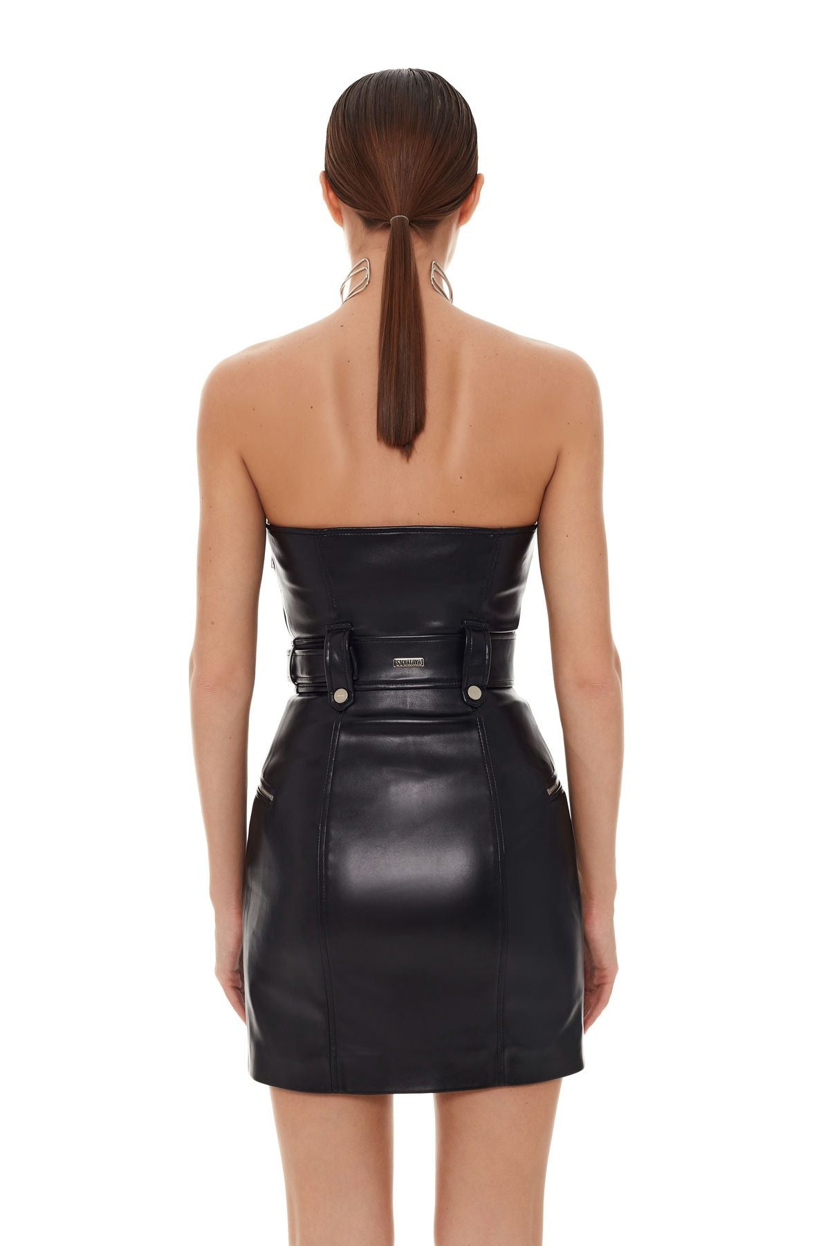Leather dress SVYATAYA, Black