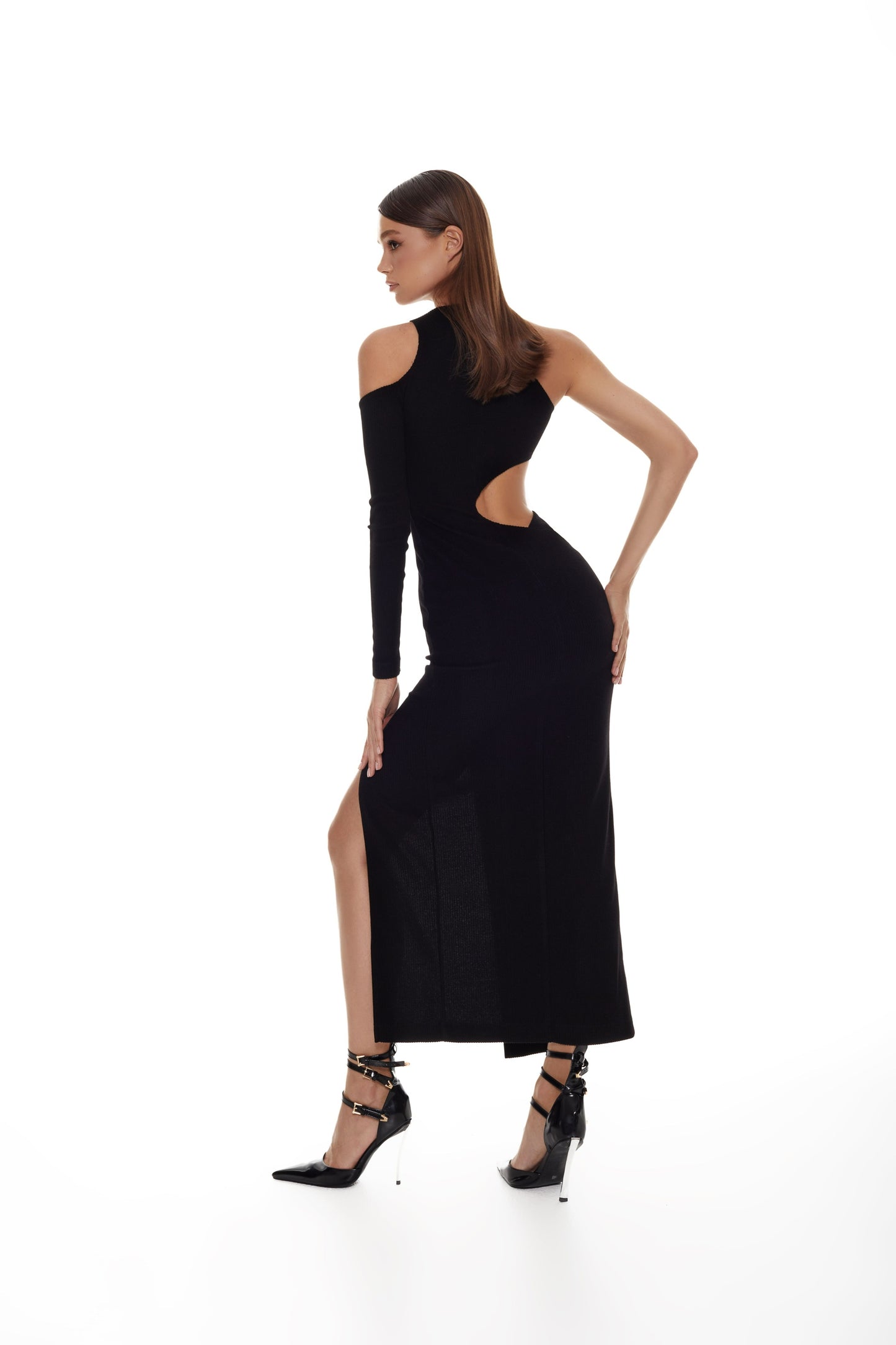 Asymmetrisches Maxi-Kleid