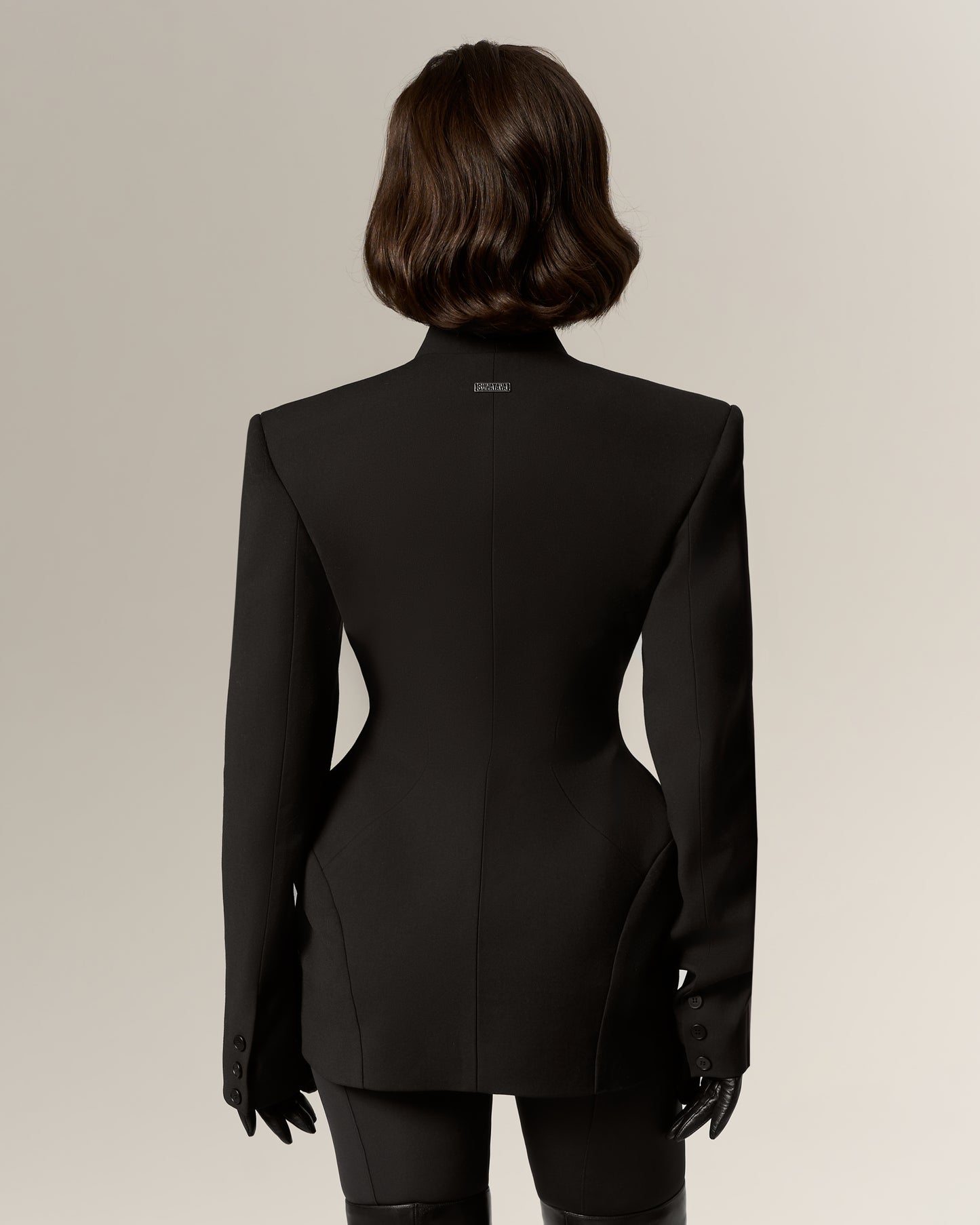 Jacket with accent line at the hips