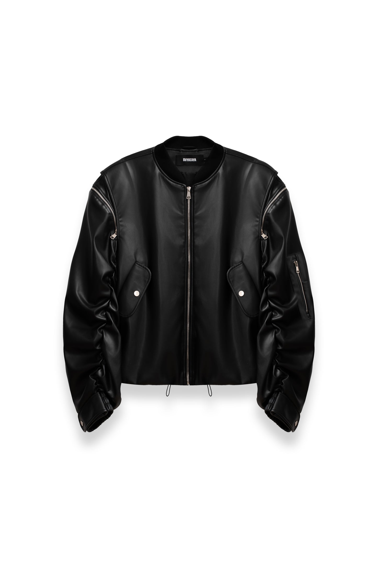 Bombenjacke aus Öko-Leder, Black