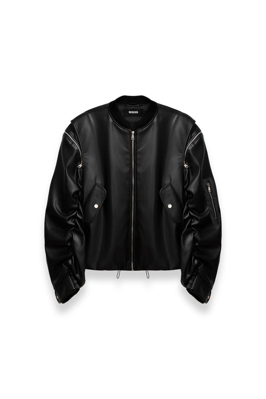 Bombenjacke aus Öko-Leder, Black