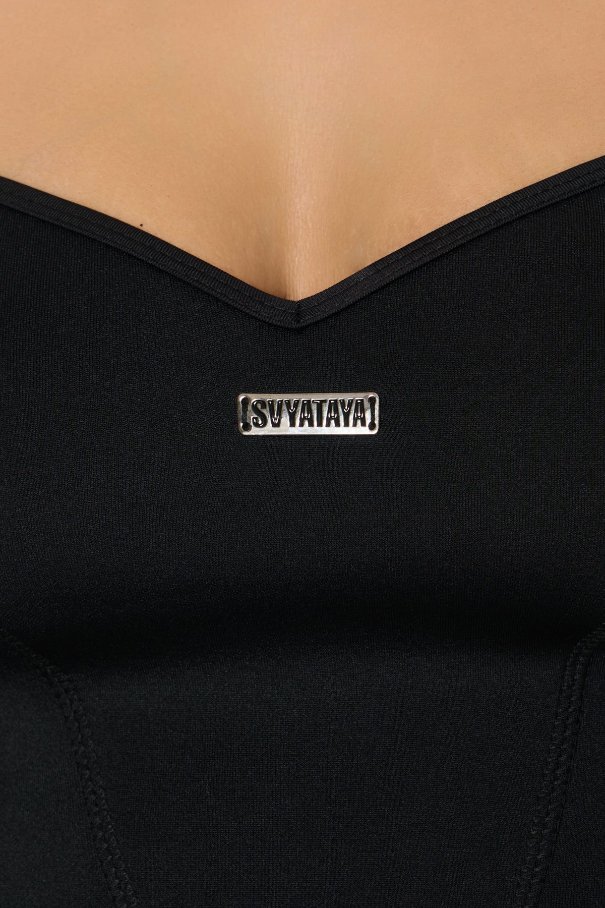 Corset in stretchy fabric