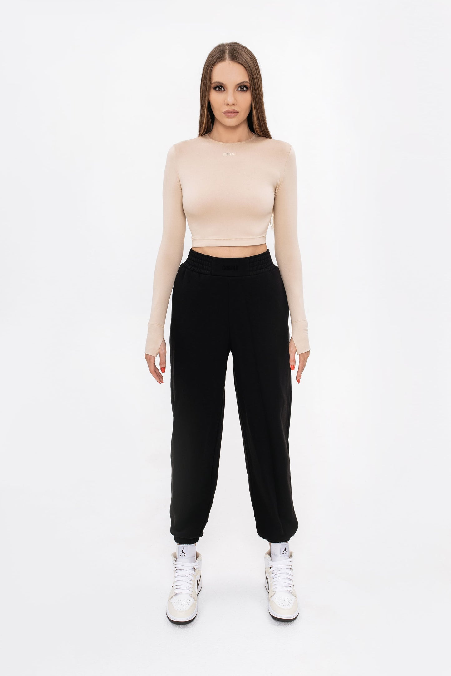 Top aus Viskose, Beige