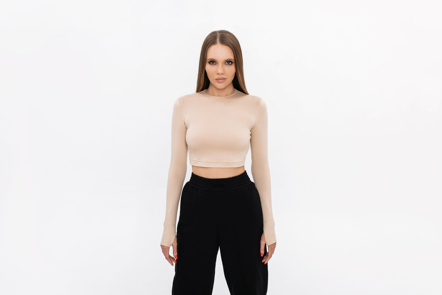 Top aus Viskose, Beige