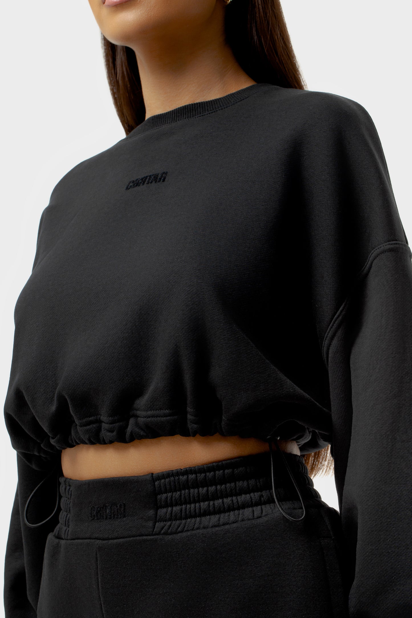 Kurzes Sweatshirt Black
