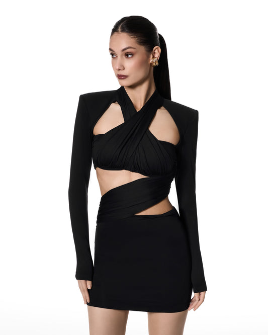 Exquisites Drapé-Minikleid