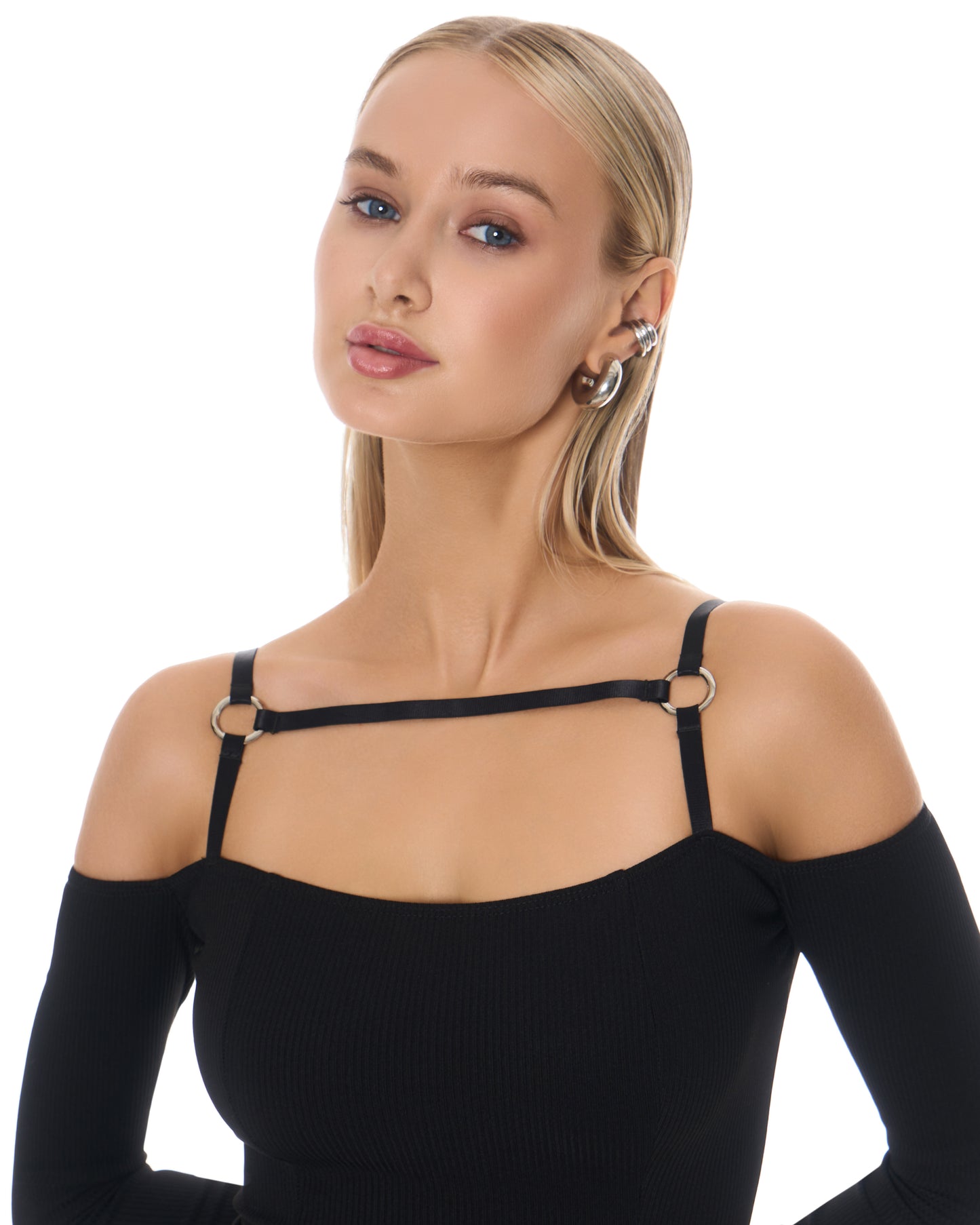 Midikleid mit Akzentringen