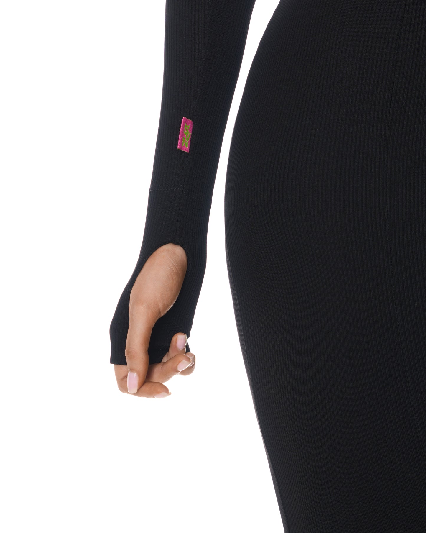 Midikleid mit Akzentringen