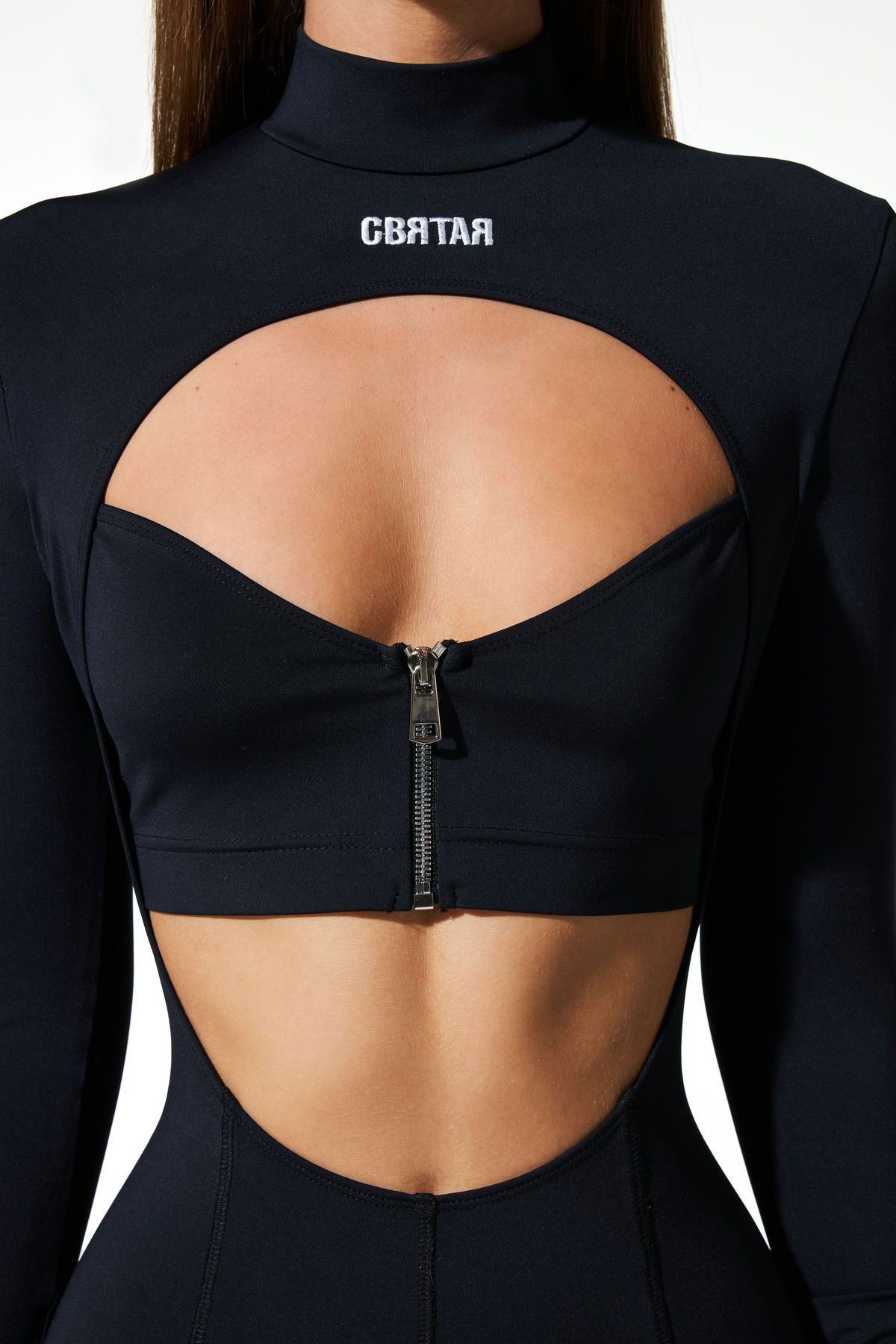 Playsuit with decorative cut-out