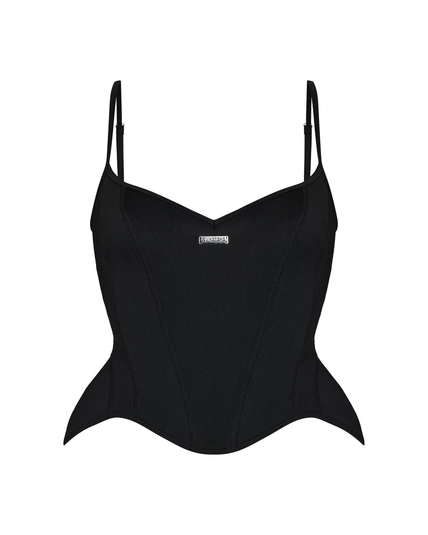 Corset in stretchy fabric