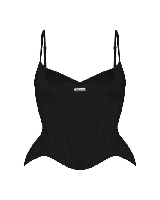 Corset in stretchy fabric